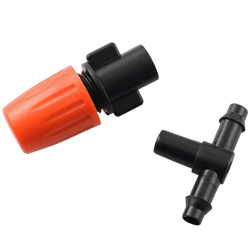 Atomizing Nozzle RLECS 25PCS Irrigation System Misting Automatic Watering Garden Hose Spray Adjustable Garden Irrigation Nozzles with Tee Joints f...