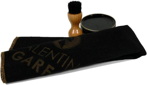 VALENTINO GAREMI Polish Buff Cleaning Cloth – Black Edition Superior Cotton Fabric for Leather Shoes, Furniture, Musical Instrument, Car Seats, Hi...