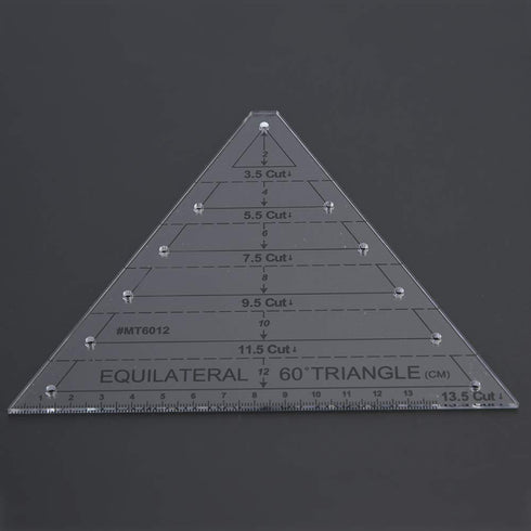 60 Degree Equilateral Triangle Quilting Ruler Acrylic Triangle High Transparency Original Scale Tailor Maker Ruler for Quilting...