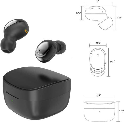 Kamon K30 Wireless Earbuds with Wireless Charging Case, Bluetooth 5.1, Touch Control Waterproof, in Ear Stereo Headphones Built in Mic Headset Pre...