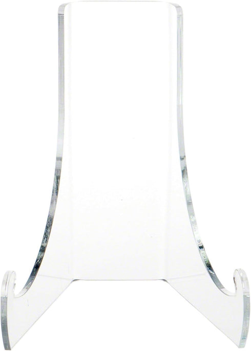 Plymor Clear Acrylic Flat Back Easel with Deep Support Ledges, 7.5" H x 6.375" W x 6.25" D...