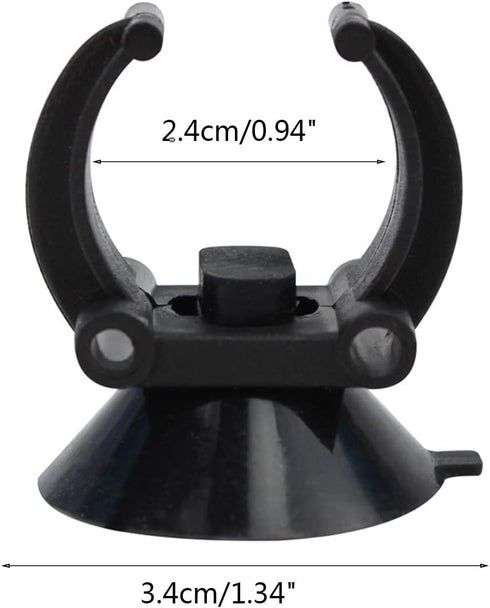 Aquarium Heater Holder Suction Cup Clip Black for Fish for Tube Hose Plant Decoration Sucker Dia 1.34" Clip Dia 0.9 Aquarium Heater Holder Suction...