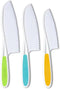 Leking 3 Pcs Kids Kitchen Knife, Plastic Serrated Edges Kids Knife Set for Cooking and Cutting Cakes, Fruits and Veggies, Perfectly Safe for Toddl...