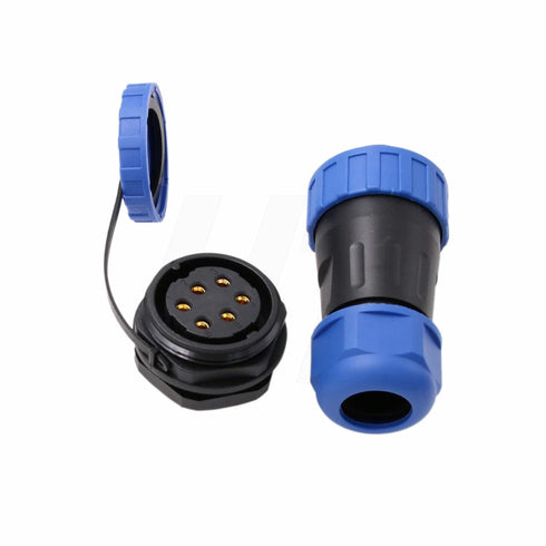 TY28 6 Pin 25A Aviation Waterproof Connector Male Female 12ga Wire Plug Socket Screw-Crimp Solder-Free Quick-Disconnect for Power Device Automotiv...
