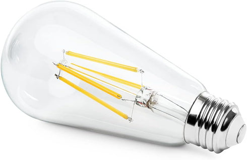 LVWIT ST21 LED Filament Bulb 5W(40 Watt Equivalent) Dimmable 2700K Warm White Vintage Edison Light Bulb E26 Medium Base (6-Pack) (5W-Warm White)...