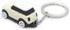 Keyring with MINI Silicone Model, Stylish Cute Adorable, Silver Chain, Achromatic Colors-white,gray...