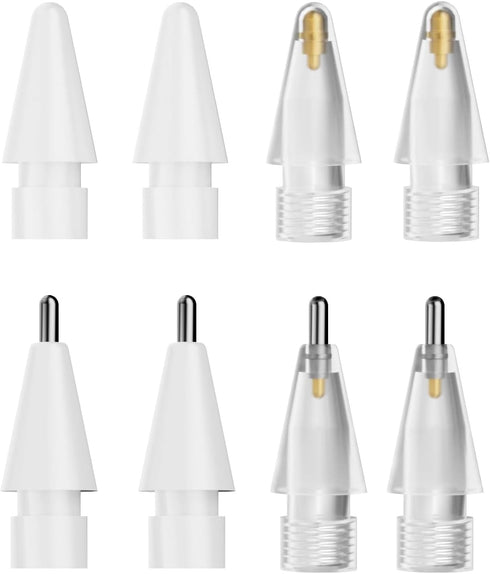 8 Pack Apple Pencil Tips, Upgraded Replacement Pencil Nibs Compatible with Apple Pencil 1st/2nd Generation, iPad Pro Pencil Tips, Wear-Resistant P...