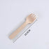 50 Pieces 4.13 Inch Disposable Mini Wooden Forks Disposable 2 in 1 Spoon and Fork Dessert Fork Fruit Fork Ice Cream Spoons for Scooping Soft Foods...