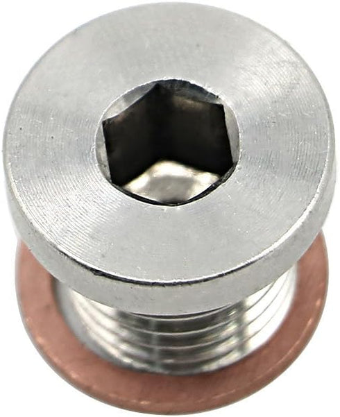 Alpha Rider Crankcase Engine Oil Drain Plug and Washers for Polaris RZR 570 800 900 1000, Sportsman 570 600 700 800 850 1000, Ranger 570 700 800 9...