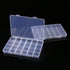 2PCS 24 Slots Transparent Plastic Jewelry Organizer Box Compartment Storage Container for Bead Rings Jewelry Display Organizer...
