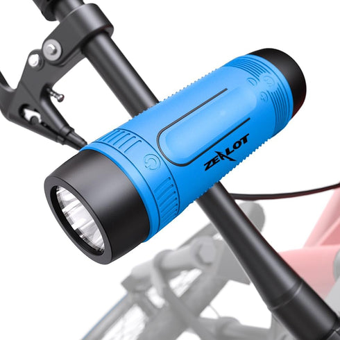 Bluetooth Speaker, Handlebar Speaker, Bike Speaker, Zealot S1 Portable Speaker for Bike, LED Light, Waterproof IPX5, LED Light, TF Card Play, for ...