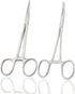 Pet Hemostat Forceps, Stainless Steel Ear Scissors For Dog And Cat, Ear Hair Clamp Scissors Tools, Straight And Bent, 5-inch...