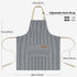 NLUS 2 Pack Kitchen Cooking Aprons, Adjustable Bib Soft Chef Apron with 2 Pockets for Men Women (Blue Pinstripes/Pink Pinstripes)...