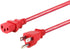 Monoprice Power Cord - NEMA 5-15P to IEC 60320 C13, 18AWG, 10A/1250W, 125V, 3-Prong, 2ft, Red...