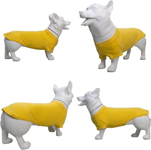 Lovelonglong 2019 Pet Clothing Dog Costumes Dachshund Clothes Blank T-Shirt Tee Shirts for Dachshund Dogs,Corgi 100% Cotton Yellow D-S...