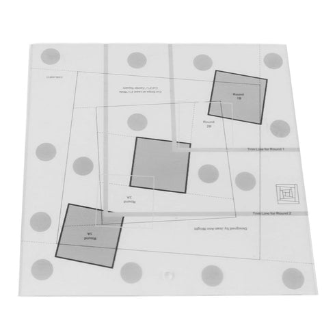 Log Cabin Trim Tool, Lightweight Grids Transparent Creative Easy to Read Quilting Ruler for Fabric Cutting (10 Inch)...