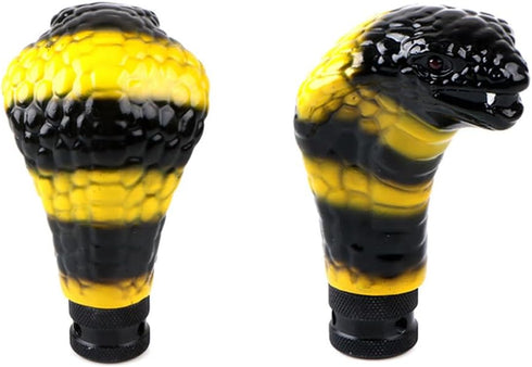 ikasus Gear Shift Knob, Creative Universal Resin Cobra Shape, with 3 Adapters, Interior Car Gear Lever Stick Shift Handle Automotive Replacement P...