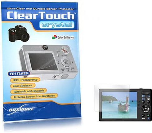 BoxWave Screen Protector Compatible with Canon PowerShot S90 - ClearTouch Crystal, HD Crystal Film Skin to Shield Against Scratches...