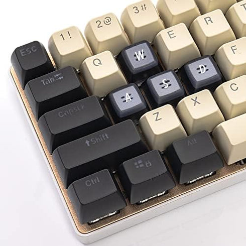 Idobao Translucent Backlight EMA Keycap Sets for ESC,W,A,S,D and Arrow Keys Clear Translucent with Blank/Top Print Socket Face Cartoon PBT Keycaps...