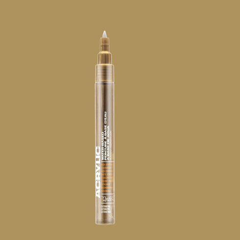 Montana Cans Acrylic Paint Marker, 0.7mm, Extra-Fine Nib, Metallic Gold (059425), 1 Count (Pack of 1)...