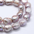 Beadthoven 45pcs/strand Natural Freshwater Pearl Beads 6-8mm Colorful Irregular Nuggets Pearl Beads Oval Rice Loose Spacers for DIY Necklace Brace...