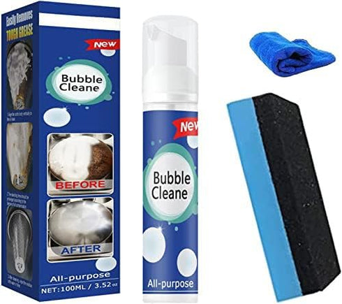 Foaming Heavy Oil Stain Cleaner - All Purpose Bubble Cleane Kitchen Deep Cleaning Spray, All-purpose Rinse-free Cleaning Spray, Stubborn Grease & ...