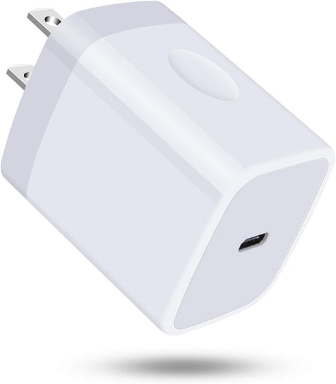 USB C Wall Charger, 20W Fast Samsung Charging Box Block Type C Power Wall Adapter Plug Cube for iPhone 14/13/12/11,Airpods Pro,iPad Air,MacBook Ai...