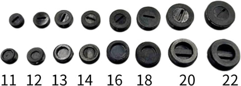 20 Pcs Black Male Thread 16mm OD Diameter Carbon Brush Holder Caps to Replacement Parts For Power Tools ?16mm?...