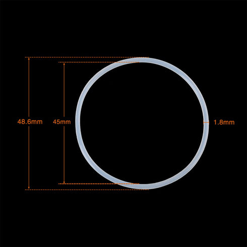 X AUTOHAUX Silicone O-Rings, 48.6mm OD 45mm ID 1.8mm Width VMQ Seal Gasket for Compressor Valves Pipe Repair, White, Pack of 20...