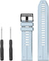 ANCOOL for Fenix 5S/6S/7S Watch Band 20mm Soft Silicone Watch Bands For Fenix 5S Plus/6S Pro/7S Pro Band(Foam Blue)...
