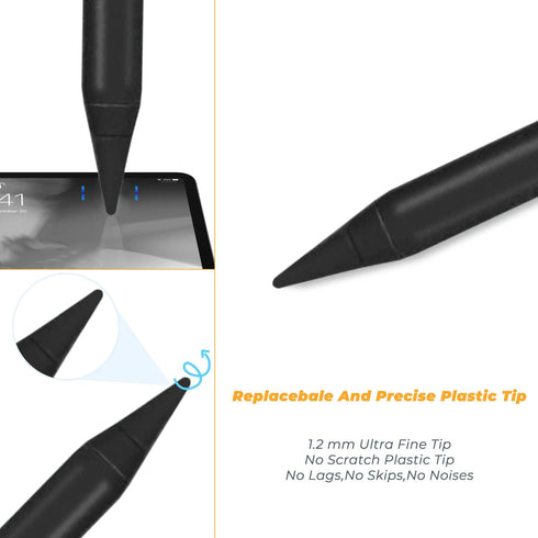 iPad 8th/9th/10th Generations Pencil Stylus with Fast Charging Tilt Function Palm Rejection iPad Pen Compatible with Apple Pencil Pro for iPad Pro...