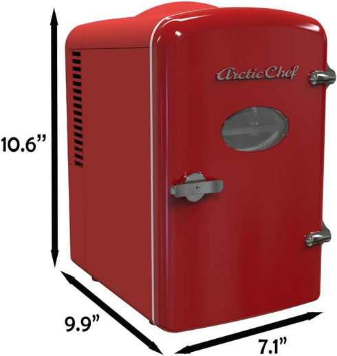ARCTIC CHEF RMIS129RED Mini Compact Refrigerator-Red, 0.14 Cubic Feet...