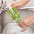 2PCS Glass Cleaning Brush with Suction Cup, Kitchen Bottle and Wine Cup Cleaner, Stable Washing for Cups, Mugs, Decanters and Jugs, Gray...