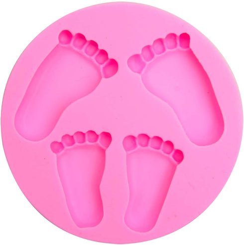 Baby Shower Fondant Molds (5 Pack), Cute Silicone Chocolate, Feet Molds, Clothes Decorate Mould for Baby Baptism Theme Party, Cake Baking, Cupcake...