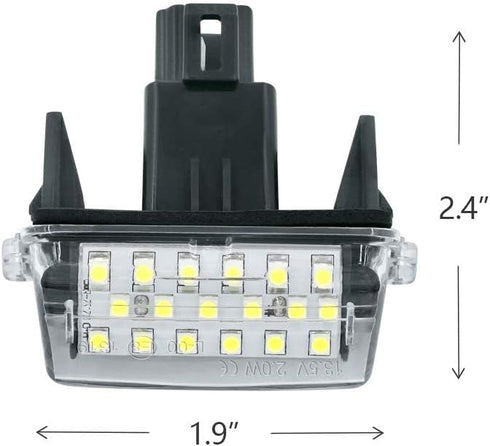 Gempro 2Pcs LED License Plate Light Lamp Assemly for Toyota Camry Yaris Highlander Prius C Avalon, Powered by 18SMD Xenon White LED Lights...