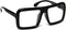 Black Thick Square Glasses Clear Lens Eyeglasses Frame Super Oversized Fashion...