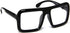 Black Thick Square Glasses Clear Lens Eyeglasses Frame Super Oversized Fashion...