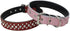Dogs Kingdom 14.5"-20" Genuine Leather Padded Rhinestone Dog Collars Bling Dog Collar Pet Collar Small Medium Dog Customized Crystal Dog Collar Bl...