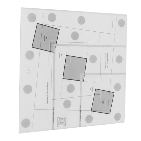 Log Cabin Trim Tool, Lightweight Grids Transparent Creative Easy to Read Quilting Ruler for Fabric Cutting (10 Inch)...