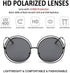 Dollger Metal Double Circle Wire Frame Oversized Round Sunglasses for Women...