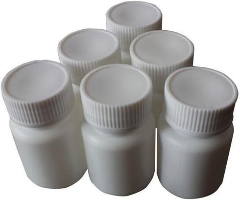 50PCS White Empty Solid Plastic Bottle Case Holder Container Vials Box with Screw Cap for Powder Sample Storage(50ml)...
