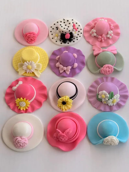 sunhat sugarcraft silicone mold goblet gumpaste cake decorating bow fondant cupcake decotions ribbon girl beach summer...