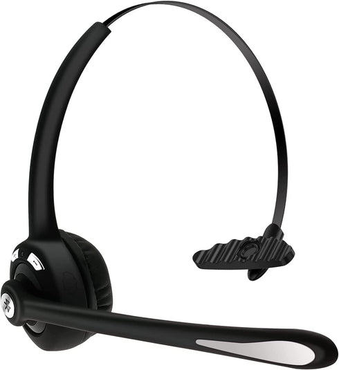 Trucker Bluetooth Headset with Microphone, Wireless Headphone with Microphone, Wireless Cell Phone Headset On Ear Design for Home Office Call Cent...