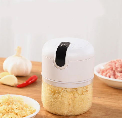 Electric Mini Garlic Chopper, 250ML USB Rechargeable Portable Electric Food Chopper, Wireless Small Food Processor for Chopping Garlic, Ginger, Ch...