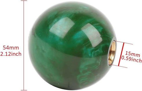 Universal Dark Green Pearl 54mm Round Ball Shift Knob Manual Car Gear Shifter M8 M10 M12...