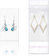 Paper & Plastic Jewelry Earrings Display Cards Rectangle White W/Self-Seal Bags - Blank for You to Customize - 100 Sets…...