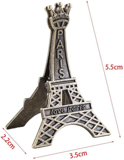 Memo Clip 4PCS Creative Eiffel Tower Shape Metal Memo Paper Clip for Photo Paper Decoration Retro Name Card Picture Clip Holder School Office Supp...