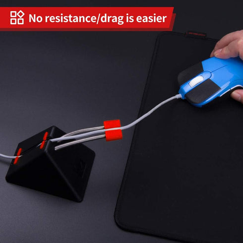 Hotline Games Mouse Bungee Mouse Cord Clip Cord Management System Fixer Holder for Esports FPS Game (3.0 Black)...