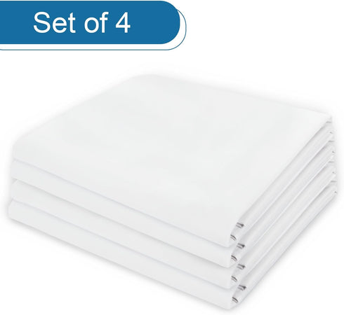 4 Pack Pillow Protector with Zipper Breathable & Noiseless 100% Waterproof Pillow Cases Standard Size 20''×26'' White Pillow Covers......