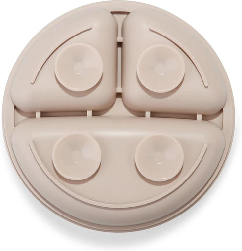 PandaEar Divided Unbreakable Silicone Baby and Toddler Plates - 3 Pack - Non-Slip - Dishwasher and Microwave Safe - Silicone (Blue Green Brown)...